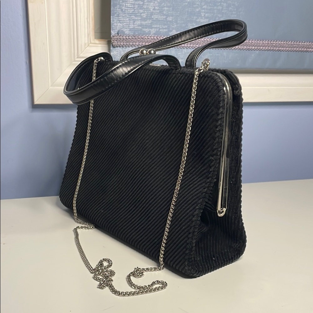 Vintage velvet Black Handbag